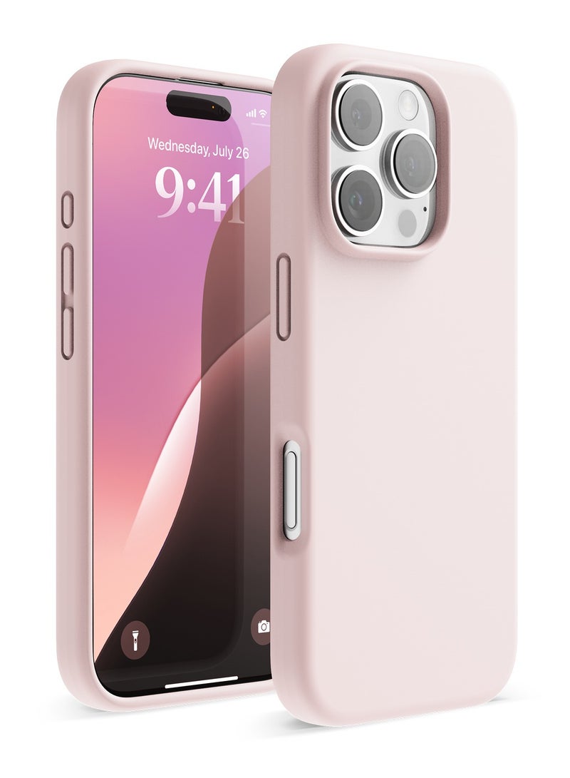 Elago Liquid Silicone for iPhone 16 PRO Case Cover Full Body Protection, Shockproof, Slim, Anti-Scratch Soft Microfiber Lining - Lovely Pink