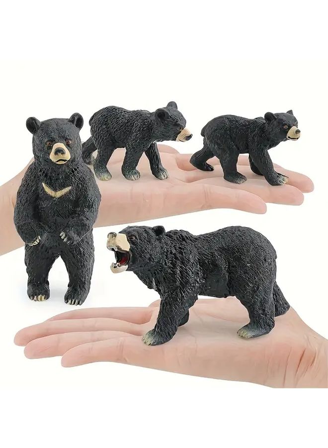 Asian Little Black Bear Model 1302 Realistic Wildlife Figure Desktop Decoration Educational Toy - Image 4