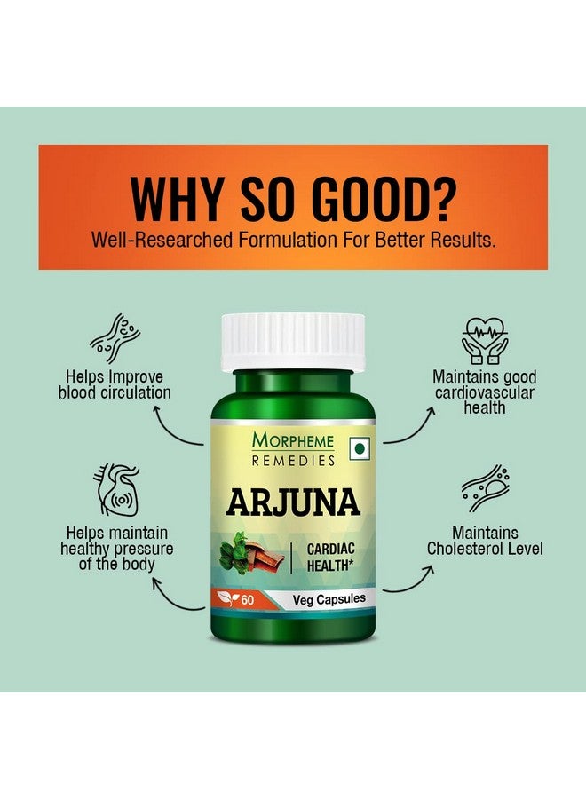 Morpheme Remedies Morpheme Remedies Terminalia Arjuna 500mg Extract 60 Veg Caps - Image 5