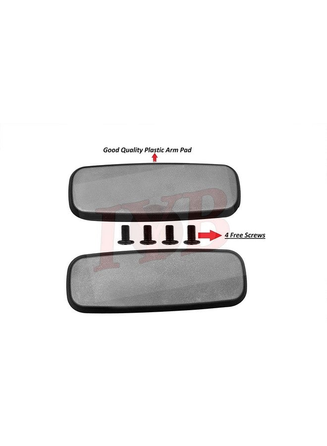 IYB-Office Chair Replacement Plastic Arm Pads, Chair Armrest Pads for Supporting Arms and Elbow (with 4 Free Screws, Black) - Image 4