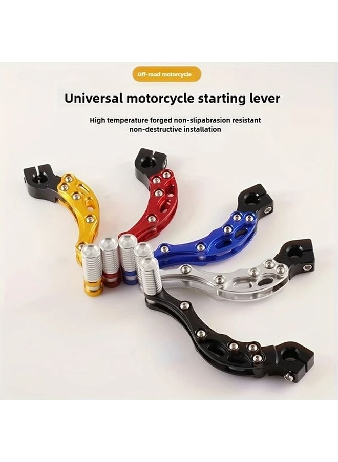 Blue Motorcycle Kickstart Lever CNC Aluminum Alloy Non Slip Grip Easy Installation - Image 1