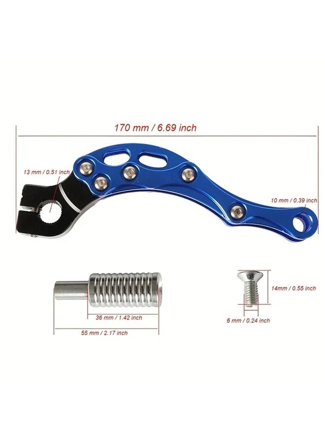 Blue Motorcycle Kickstart Lever CNC Aluminum Alloy Non Slip Grip Easy Installation - Image 3