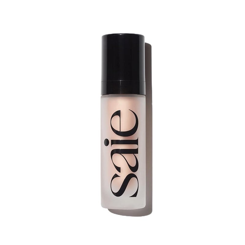 Saie Glowy Super Gel Lightweight Illuminator  Luminizer and Makeup Primer for Glowing Skin  Enriched with Vitamin C  Hydrating Squalane Oil  Warmglow 1 oz