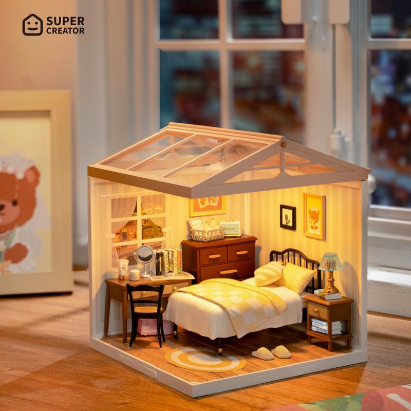 Wowood Super Creator-Mini Blocks Model Building Set for Adults, Miniature Plastic House Kit Super Store-Building Blocks Toys, DIY Crafts/Hobbies for Adults (Sweet Dream Bedroom) - Image 3