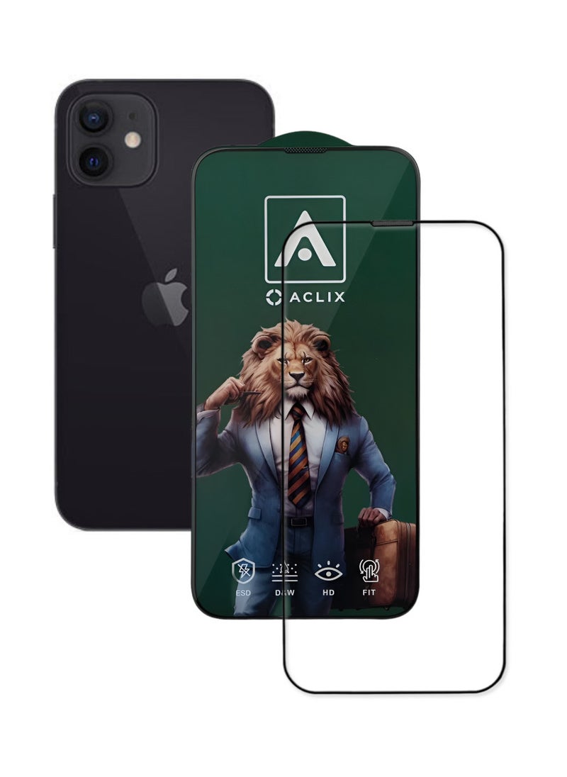 ACLIX Antistatic ESD Dustproof Premium Quality High Definition Tempered Glass Screen Protector Designed For  iPhone 12 - Image 1