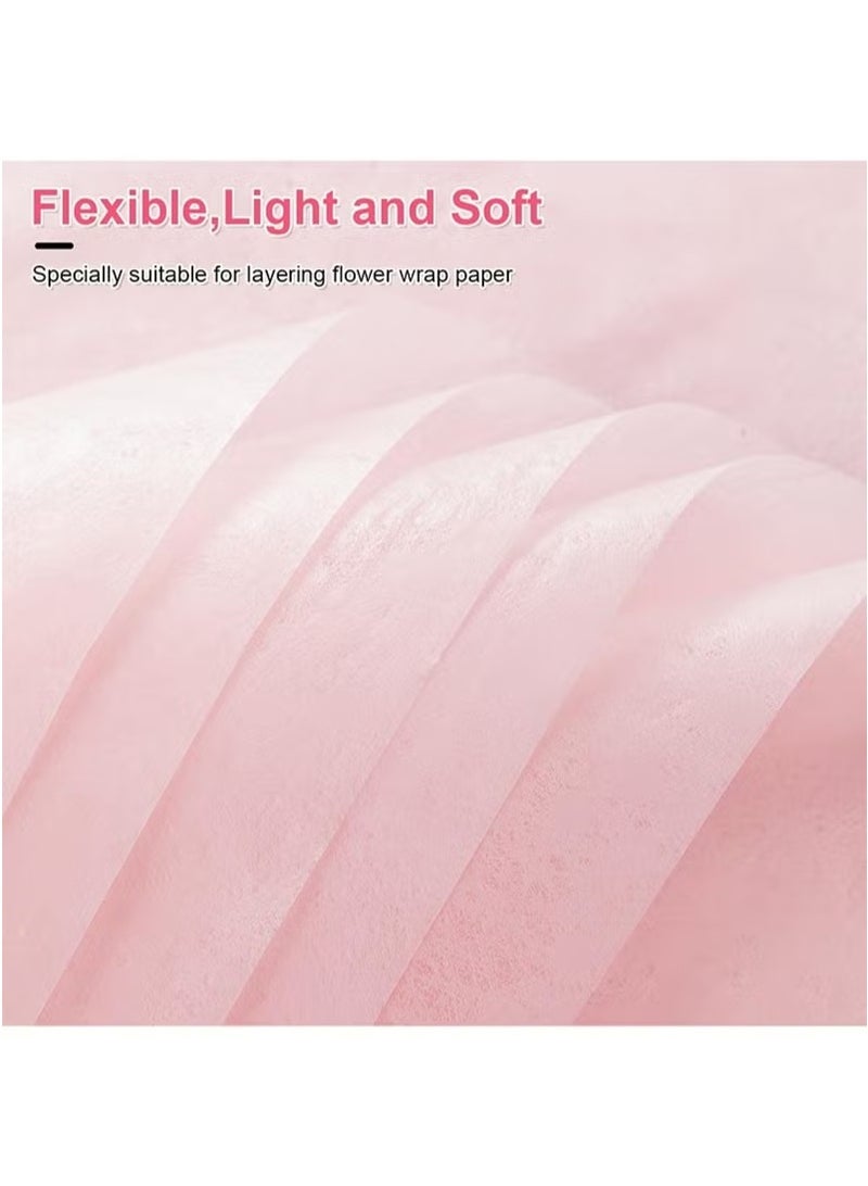 OMEVE 36 Sheets 45x60cm Cotton Wrapping Flower Lining Paper，Style Of Waterproof Floral Bouquet Lining Paper Withdrawable Pleated Wrapping Paper Gift Packaging Paper(6 Colors, 6 Sheets of Each Color，Bouquet Ribbon Included) - Image 3