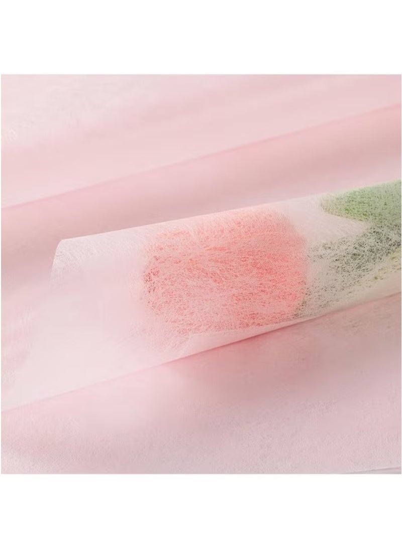 OMEVE 36 Sheets 45x60cm Cotton Wrapping Flower Lining Paper，Style Of Waterproof Floral Bouquet Lining Paper Withdrawable Pleated Wrapping Paper Gift Packaging Paper(6 Colors, 6 Sheets of Each Color，Bouquet Ribbon Included) - Image 4