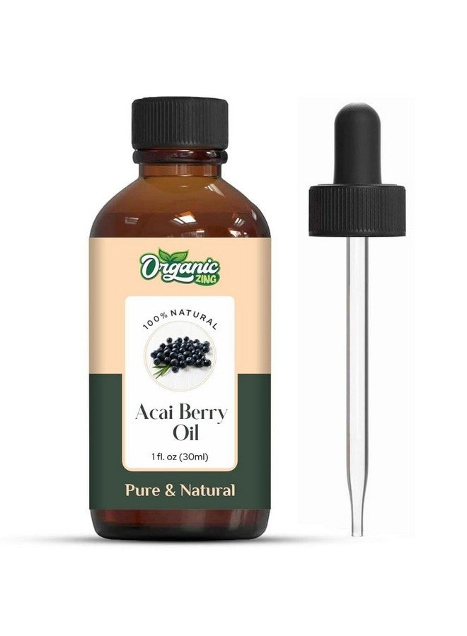 ORGANIC ZING زيت توت الأكاي العضوي (Euterpe Oleracea) | زيت ناقل نقي وطبيعي للعناية بالبشرة والشعر والتدليك - 30 مل/1.01 أونصة سائلة - Image 1