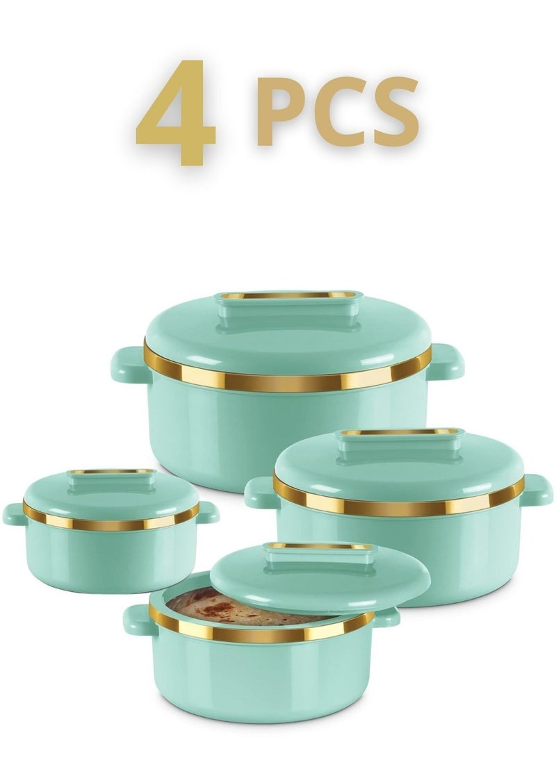 Milton Curve Regular Inner Stainless Steel Casserole Set of 4 (500 ml, 1000 ml, 1500 ml, 2500 ml), Ivory | BPA Free | Food Grade | Easy to Carry | Easy to Store | Chapati | Roti | Curd Maker - Image 1