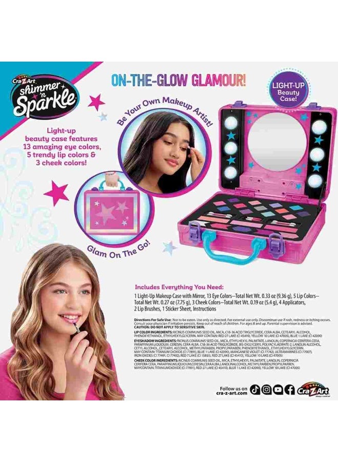 Cra-Z-Art حقيبة تجميل مضيئة شيمر ون سباركل - Image 3