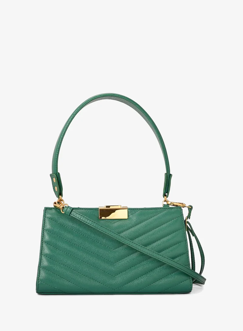 Carmen Steffens  Eucalyptus Green Quilted Shoulder Bag for Women | Best Price UAE