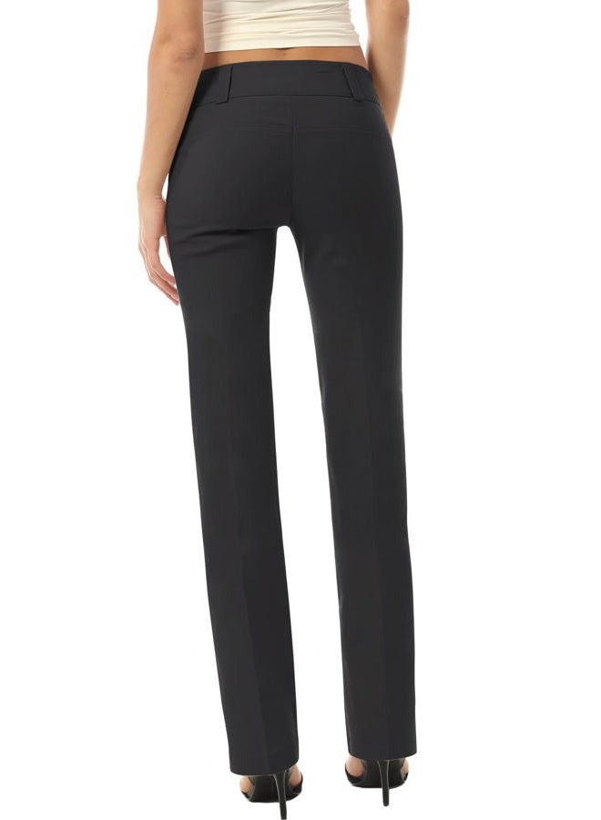 MixMatchy Women's Ultra Stretch Lux Comfort with Flex Motion Bootcut Dress Pants Work Business Office Trousers, Black, L - Image 3