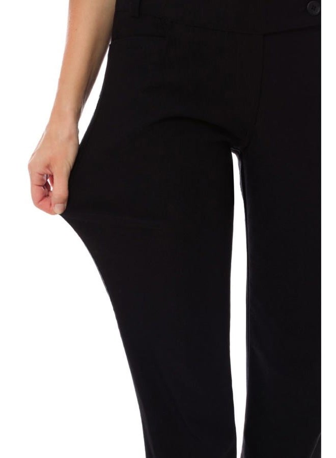 MixMatchy Women's Ultra Stretch Lux Comfort with Flex Motion Bootcut Dress Pants Work Business Office Trousers, Black, L - Image 4
