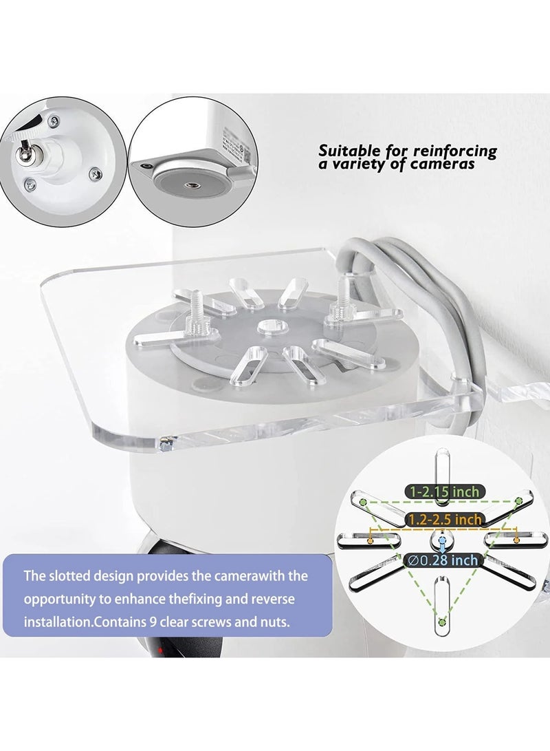 Eworld Acrylic Floating Wall Shelves with Cable Clip, Easy Installation Display Shelves for Plants, Speakers, Security Cameras, and Baby Monitors, Available in Packs of 3, 6, 9, and 12 - Image 5