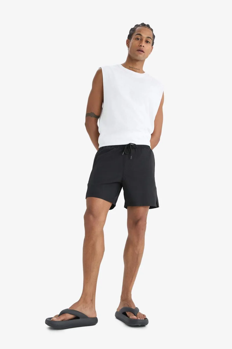 ديفاكتو DeFactoFit Sports Printed Flexible Textured Swim Shorts