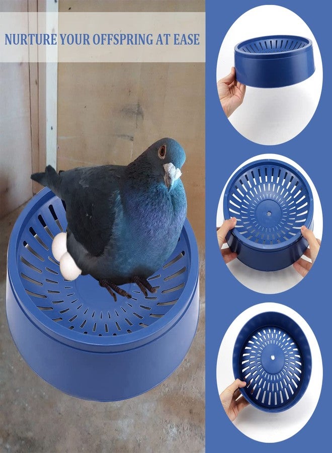 YOLUFER 10 Pcs Plastic Pigeon Nest Bird Nest Bowls Pigeon Nest Bowl Breeding Hatching Nest for Pigeons Quails Breeding Hatching (Blue1) - Image 5