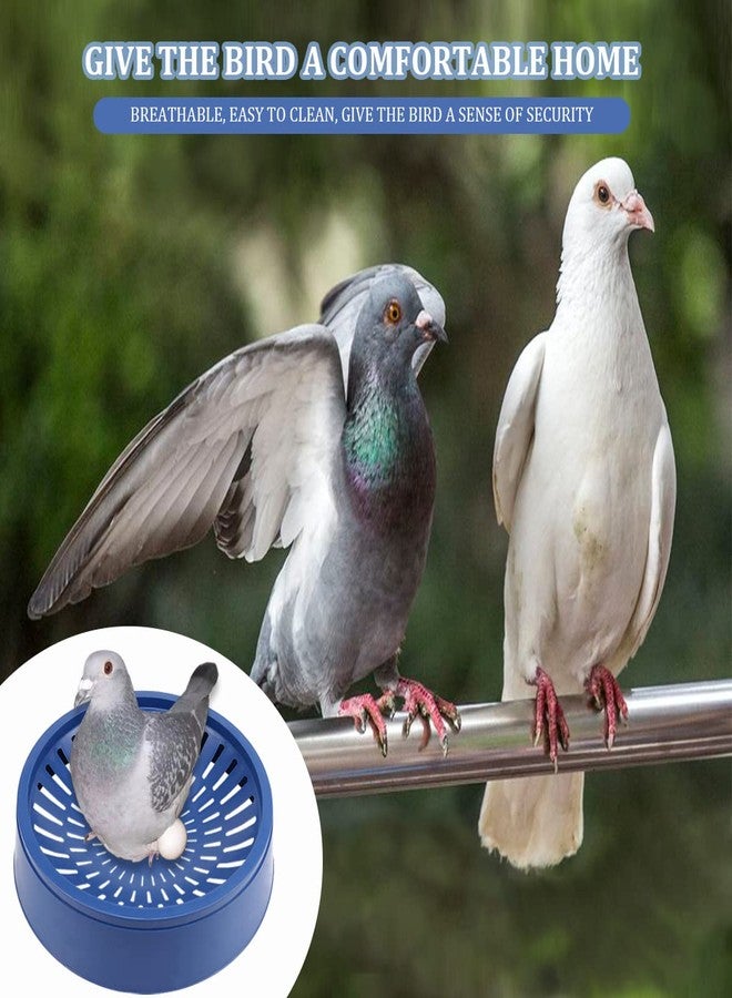 YOLUFER 10 Pcs Plastic Pigeon Nest Bird Nest Bowls Pigeon Nest Bowl Breeding Hatching Nest for Pigeons Quails Breeding Hatching (Blue1) - Image 4