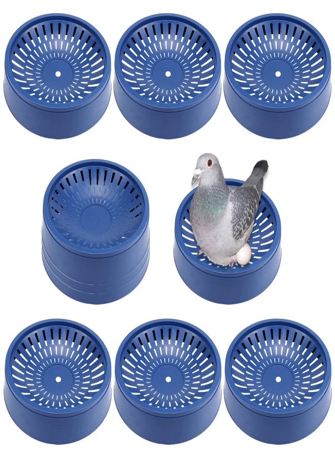 YOLUFER 10 Pcs Plastic Pigeon Nest Bird Nest Bowls Pigeon Nest Bowl Breeding Hatching Nest for Pigeons Quails Breeding Hatching (Blue1) - Image 1