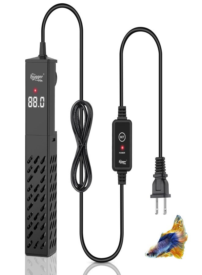 hygger Upgrade Ceramic Aquarium Heater, 200W Digital Fish Tank Heater with Automatic Power-Off and Over-Temperature Protection, Energy Saving Submersible Aquarium Heater for Freshwater and Saltwater - Image 1