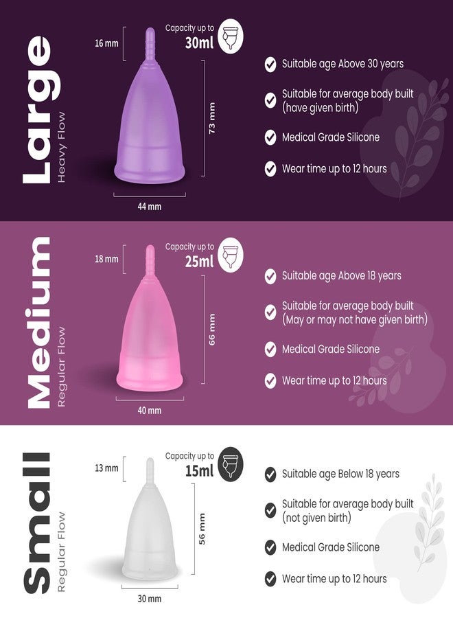 Ross Reusable Menstrual Cup for Women- Small, Odour free and Rash Free, No Leakage, Protection for Up to 8-10 Hours, FDA Approved with Pouch - Image 2