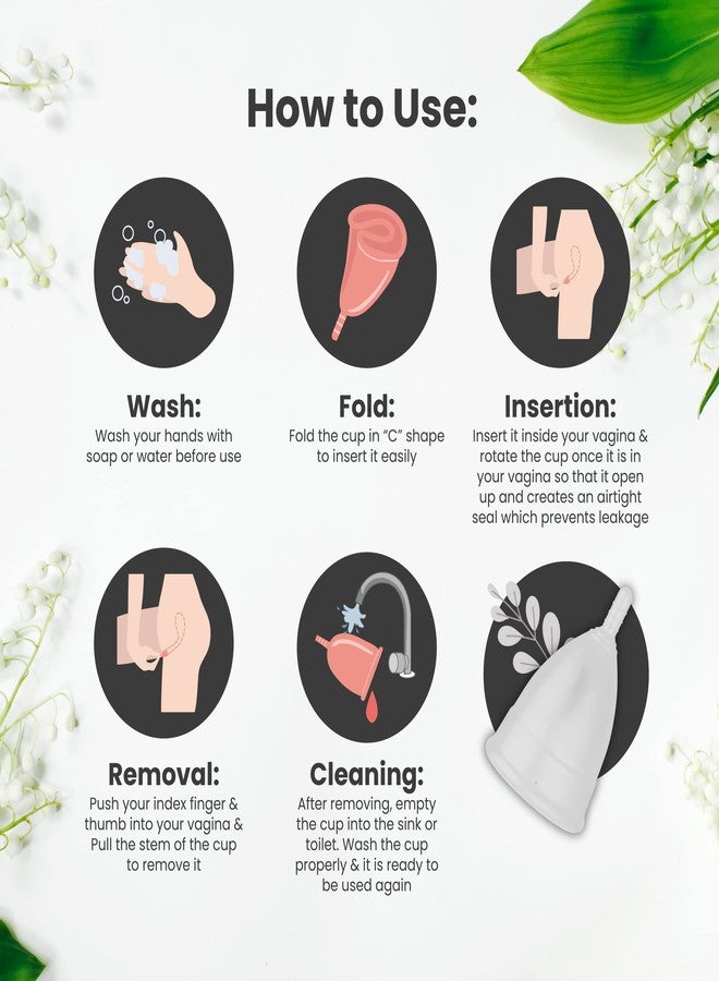 Ross Reusable Menstrual Cup for Women- Small, Odour free and Rash Free, No Leakage, Protection for Up to 8-10 Hours, FDA Approved with Pouch - Image 3