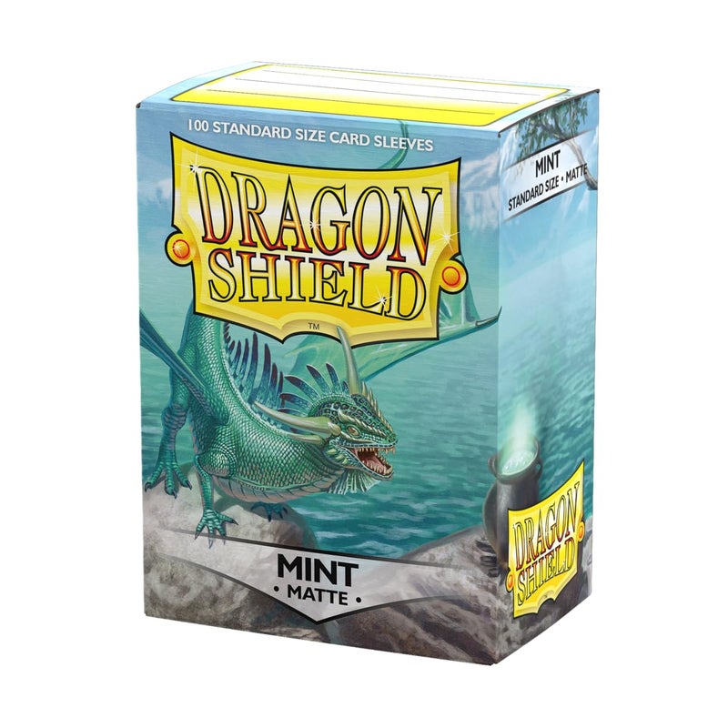 dragon shield دراغون شيلد | أكمام بطاقات بحجم قياسي غير لامعة | 100 قطعة - أكمام TCG متميزة ناعمة وقوية | متوافقة مع بوكيمون، فليش آند بلود، ون بيس وماجيك ذا غاثرنج | نعناع - غير لامع - Image 1