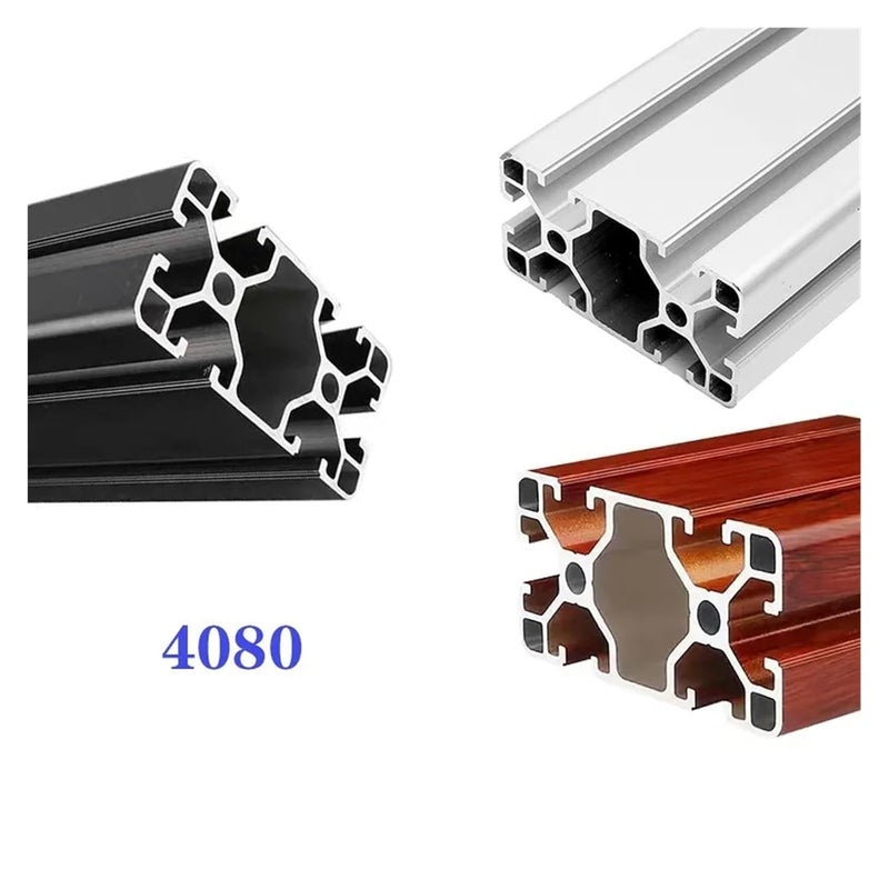 RAHBI 4080 Aluminum Profile Extrusion European Standard Anodized Linear Rail Aluminum Extrusion 6063 T5 Profile for CNC Printer Parts Leisurely(Silver,400mm) - Image 2