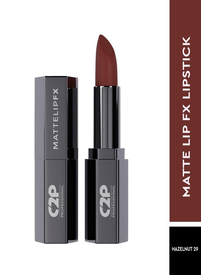 C2P PROFESSIONAL MAKEUP C2P Pro Lipsticks For Women Waterproof Long Lasting Nude Brown Creamy Matte Bullet Lip Crayon Lipstick | Infused with Shea Butter, Argan and Castor Oil | Vegan and Cruelty Free - 3.5g - Image 2