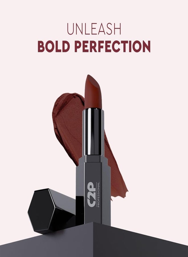 C2P PROFESSIONAL MAKEUP C2P Pro Lipsticks For Women Waterproof Long Lasting Nude Brown Creamy Matte Bullet Lip Crayon Lipstick | Infused with Shea Butter, Argan and Castor Oil | Vegan and Cruelty Free - 3.5g - Image 3