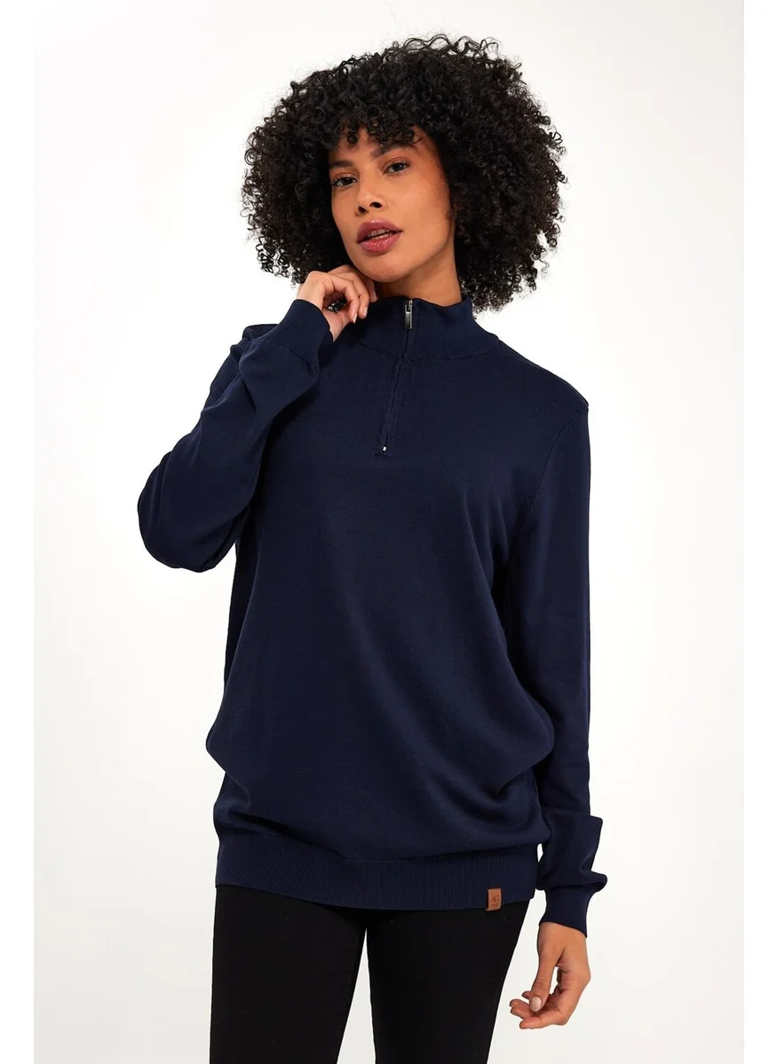 Alexandergardi Zippered Turtleneck Casual Sweater (E23-6701)