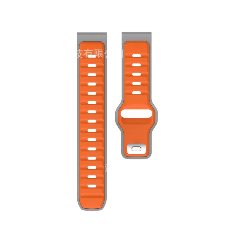 Silicone Portable Smartwatch Band in Gray for daily smartwatch wear and replacement strap Use Routine Use Personal Use Indoor Use On The Go Use - Image 2