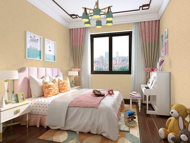 Abyssaly Gold Beige Wallpaper Peel and Stick 15.7" x 118" Removable Embossed Self Adhesive Silk Texture Wallpaper Cabinet Furniture Countertop Shelf Liner Wall Paper - Image 3