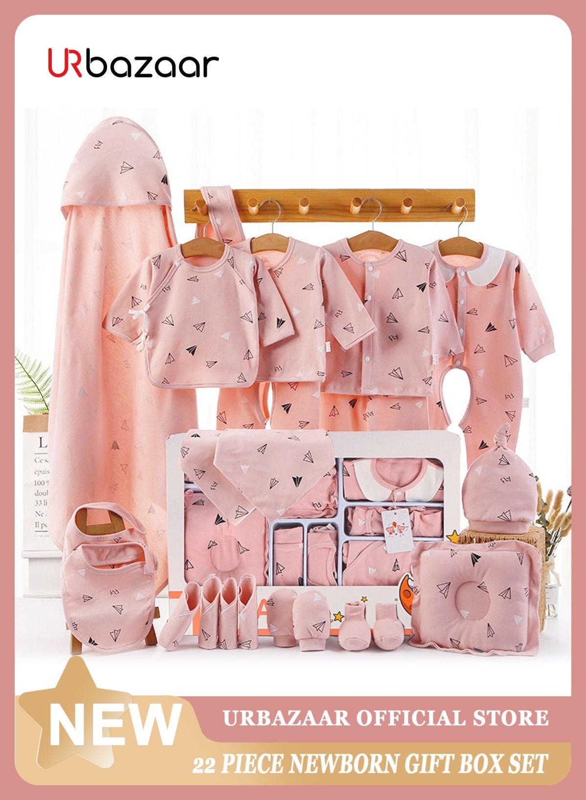 22pcs Baby Gift Box, Newborn Clothing Set Baby Clothes Gift Set, Newborn Gift Set,Newborn Outfit Set Baby Gift Box for Boys and Girls
