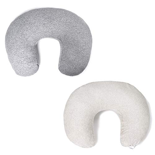 Pro Goleem Pro Goleem Nursing Pillow Cover 100 Jersey Cotton 2 Pack Soft Feeding Pillow Slipcover for Breastfeeding Moms Fits Standard Infant Nursing Pillow or Positioner Grey for Boys and Girls