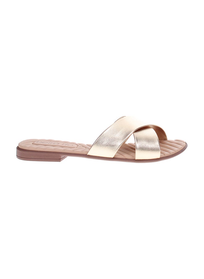 Beira Rio Double Strap Flat Sandals with Buckle - Image 1