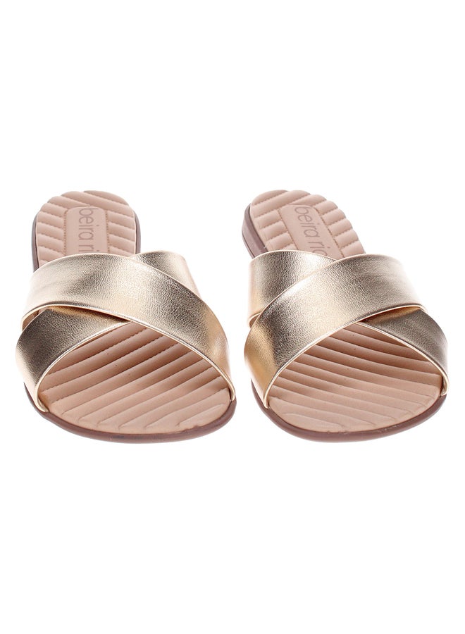 Beira Rio Double Strap Flat Sandals with Buckle - Image 3