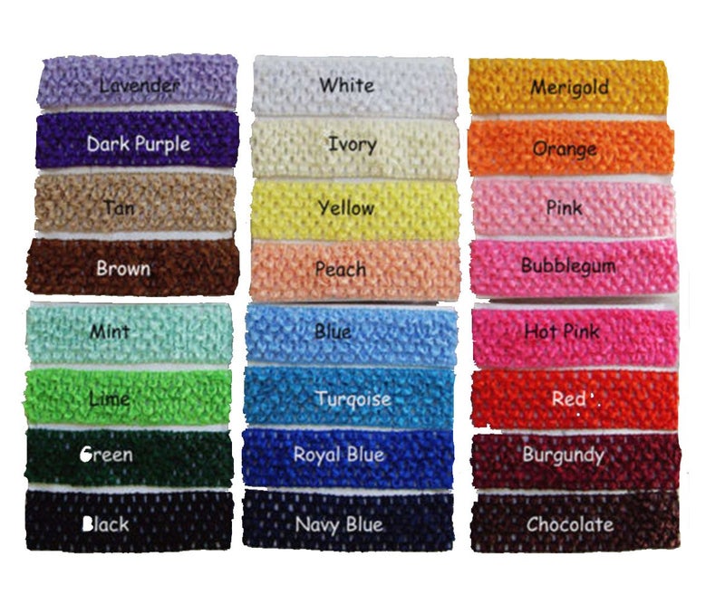 Qandsweet Baby Girl'S Stretch Headbands Crochet Hair Bands (26 Colors) - Image 4