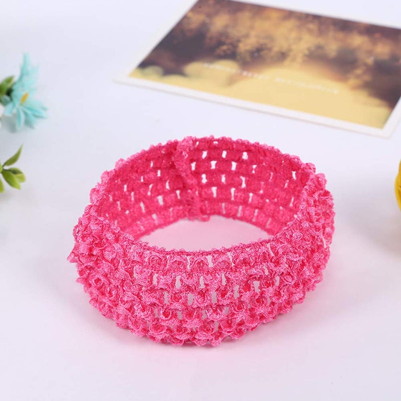 Qandsweet Baby Girl'S Stretch Headbands Crochet Hair Bands (26 Colors) - Image 3