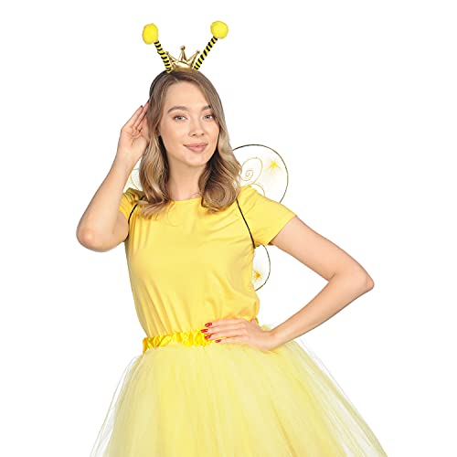 Funcredible Bee Headband and Wings - Bumble Bee Halloween Costume for Women - Antenna Headband - Bumblebee Costume Accessories for Kids and Adults - Image 4