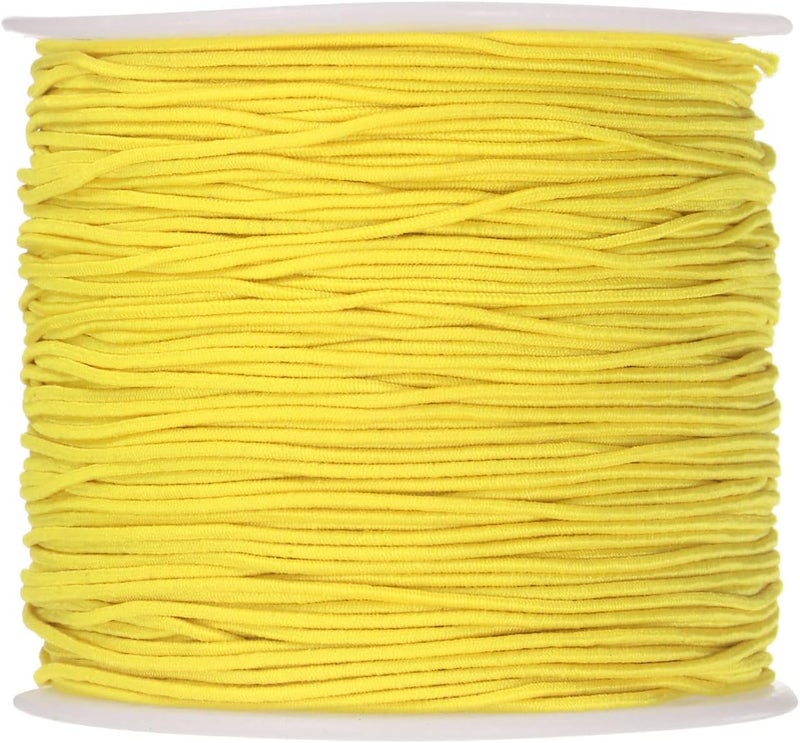 Capstro Elastic Cord for Jewelry Making – Golden Yellow 1.2mm, 50m Roll | Strong Stretchy Beading Thread for Bracelets, Necklaces & Crafts | DIY Jewelry String for Beads & Charms - Image 1
