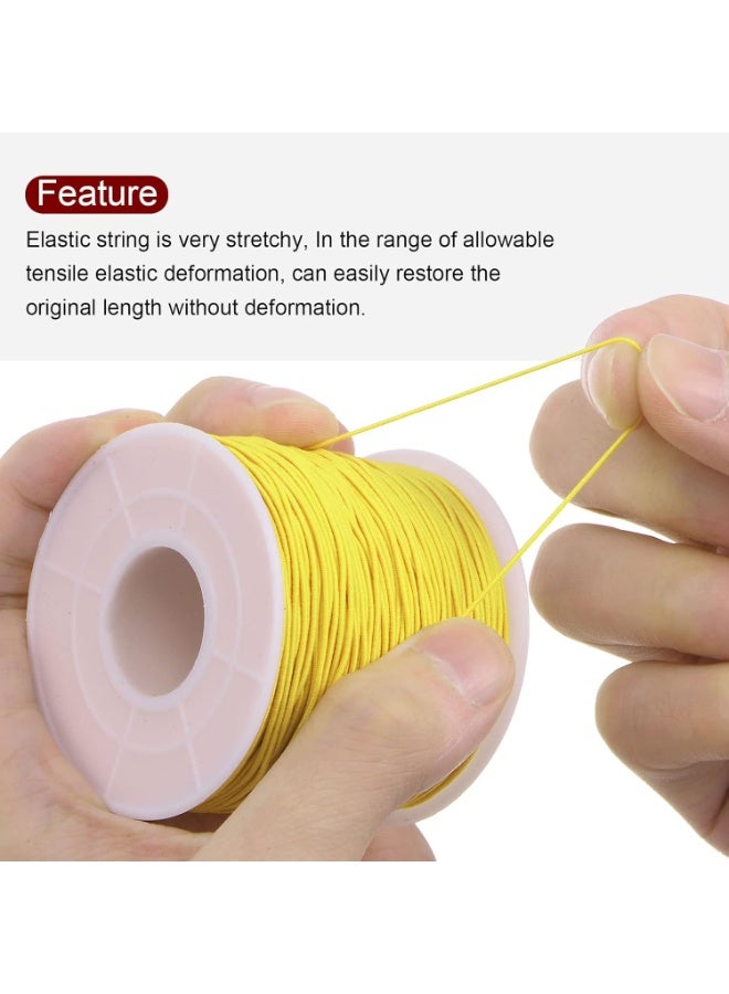 Capstro Elastic Cord for Jewelry Making – Golden Yellow 1.2mm, 50m Roll | Strong Stretchy Beading Thread for Bracelets, Necklaces & Crafts | DIY Jewelry String for Beads & Charms - Image 2