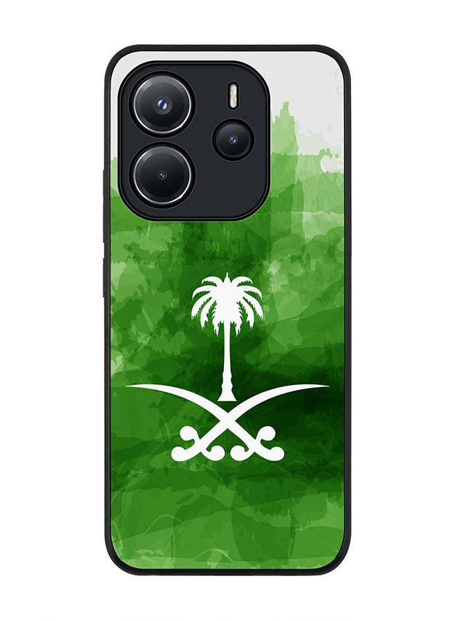 Stylizedd For Xiaomi Redmi Note 14 4G 4G Case,Slim fit Camera Protection, Shockproof Thin Phone cover  - Saudi Emblem - Image 1