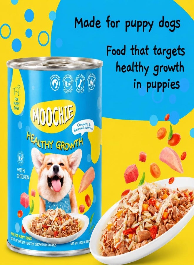 Moochie موتشي طعام رطب صحي للجراء - دجاج وكبد بقري - خالٍ من الحبوب - بدون نكهات صناعية أو مواد حافظة - 4 علب × 14.10 أونصة - Image 2