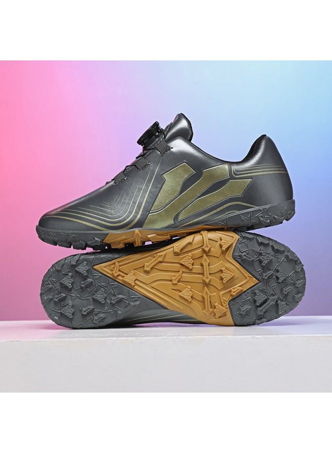 Dou Chuan Breathable Children's Soccer Shoes for Boys Rotating Button TF Studded Training Shoes
