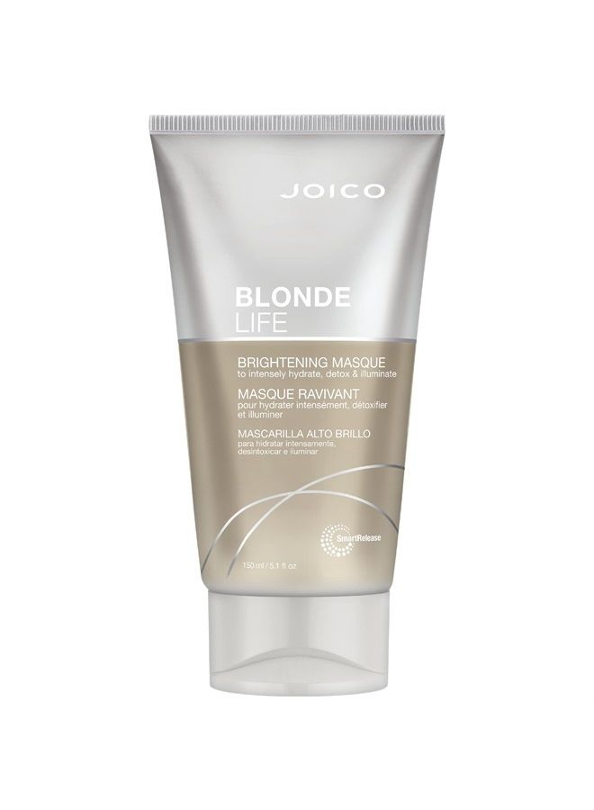 JOICO قناع بلوند لايف المضيء | للشعر الأشقر | ترطيب فوري | تحييد الكلور و إزالة السموم من الشعر | إضافة نعومة و سلاسة | خالي من الكبريتات | مع زيت مونوئي و تامانو | 5.1 أونصة سائلة - Image 1