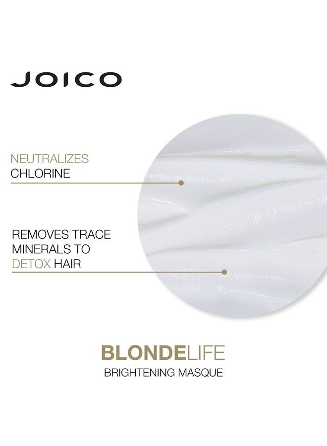 JOICO قناع بلوند لايف المضيء | للشعر الأشقر | ترطيب فوري | تحييد الكلور و إزالة السموم من الشعر | إضافة نعومة و سلاسة | خالي من الكبريتات | مع زيت مونوئي و تامانو | 5.1 أونصة سائلة - Image 2