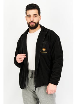 Men Sportswear Fit Long Sleeve Brand Logo Sweatshirt, Black