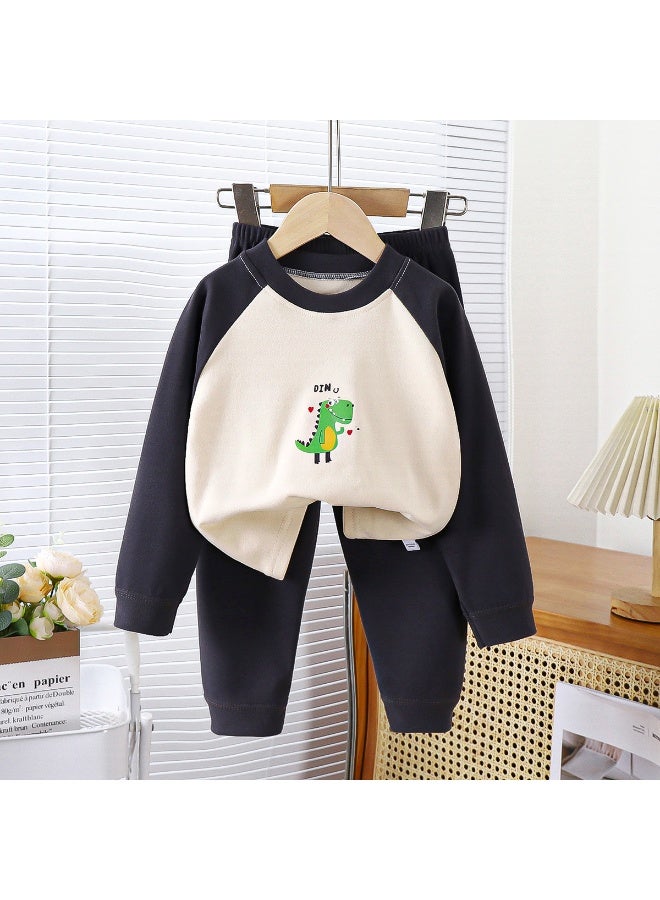 طقم ملابس داخلية للأطفال بتصميم سميك للحماية من البرد