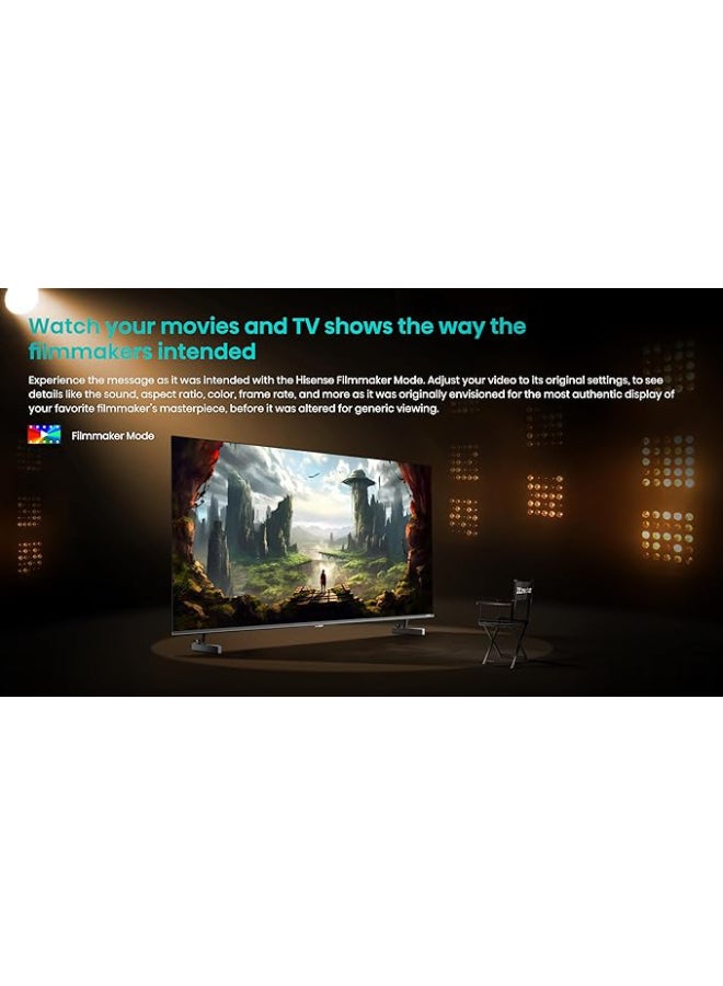 هايسنس تلفاز ذكي 55 بوصة 4K QLED | لون النقطة الكمومية | نظام VIDAA | دولبي أتموس | حركة سلسة | صورة AI | تحكم صوتي | جاهز للمنزل الذكي | نموذج (2024) - Image 2