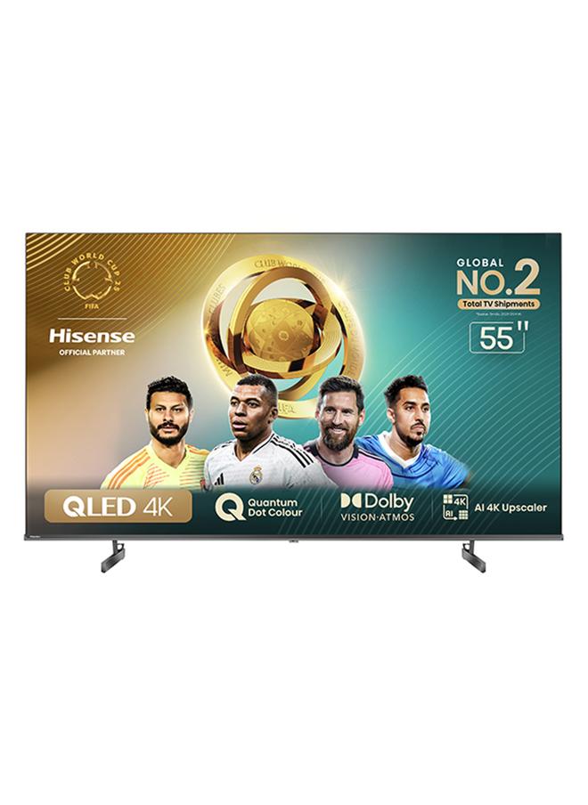 هايسنس تلفاز ذكي 55 بوصة 4K QLED | لون النقطة الكمومية | نظام VIDAA | دولبي أتموس | حركة سلسة | صورة AI | تحكم صوتي | جاهز للمنزل الذكي | نموذج (2024) - Image 1